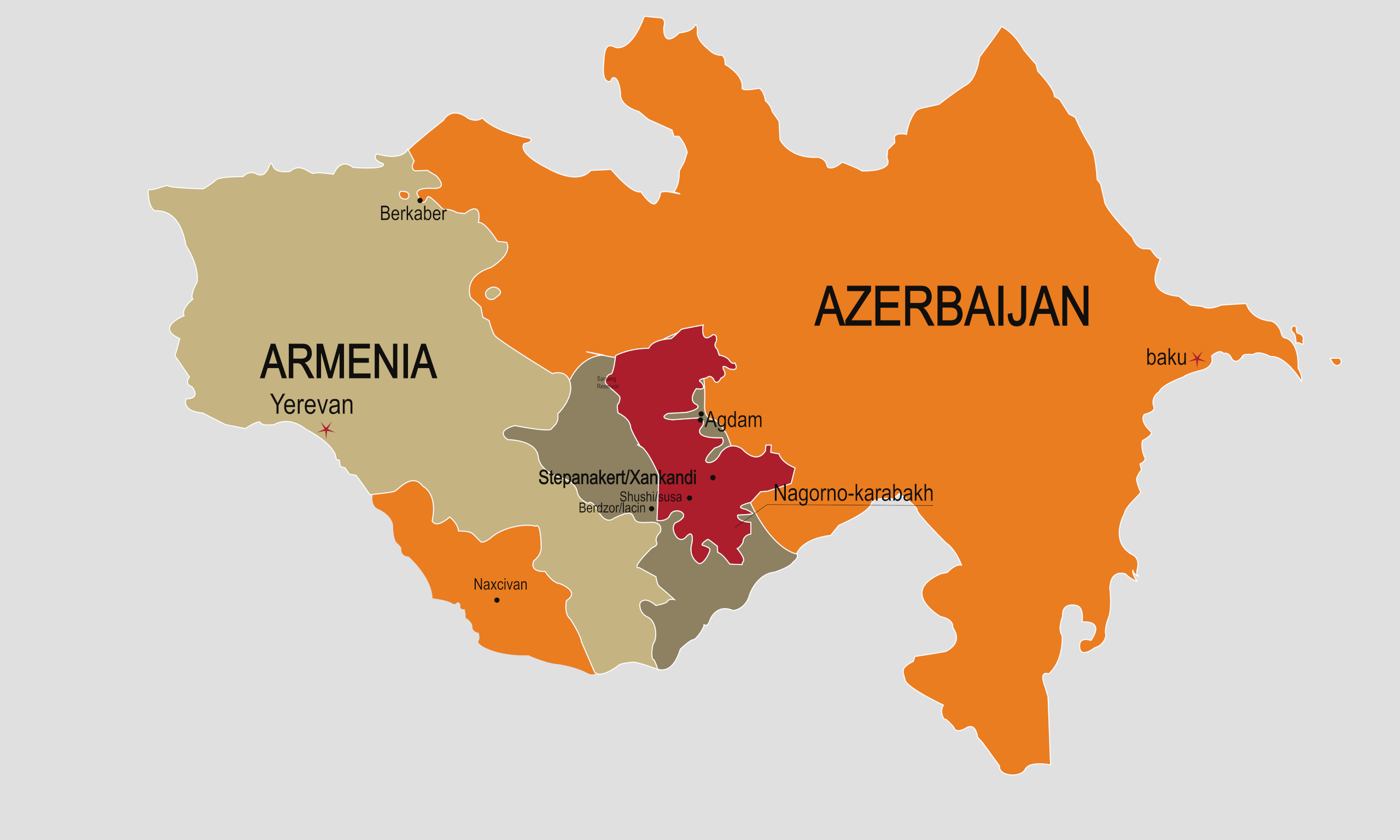 Nagorno-Karabakh-map-Armenia-vs-Azerbaijan-shutterstock